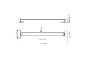 D265 Фиксатор для стеклянной шторки Berkel 48P02-110 / Leine 35P02-110 (черный), WasserKRAFT