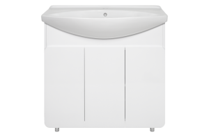 Тумба под раковину Misty Чегет 85 белая глянцевая