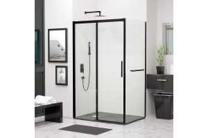 Душевой уголок RGW Leipzig LE-41-1B 170х80 профиль черный стекло прозрачное - 2