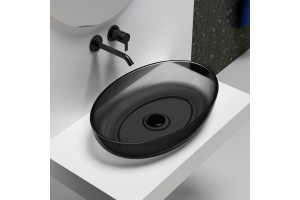 Раковина накладная ABBER Kristall 60 черный (AT2801Onyx)