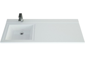 Тумба с раковиной Bellezza Олиссия 120 L, белая, под стиральную машину, 2 ящика - 3