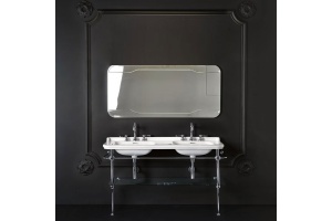 Kerasan Waldorf Металлическая структура для раковины 150см, со стеклянной полочкой, цвет хром  (из 2-х коробок: арт. 919590+920290 и 919801) - 2