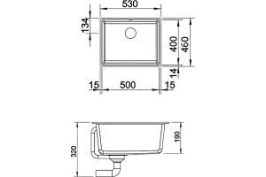 Мойка кухонная Blanco Subline 500-U алюметаллик - 3