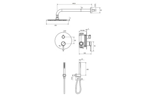 Душевая система Excellent Pi хром - 2