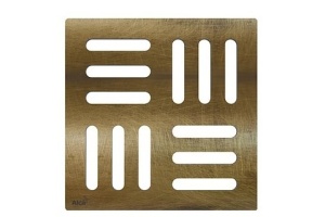 Дизайновая решетка 102×102×5 латунь – хром, MPV001