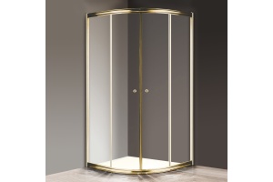 Душевой уголок Cezares Giubileo-R2-100 прозрачное стекло, золото