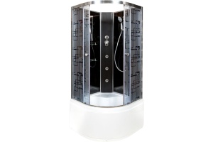Душевая кабина DETO BM4590NGMBLACK с высоким поддоном, с сиденьем, без крыши