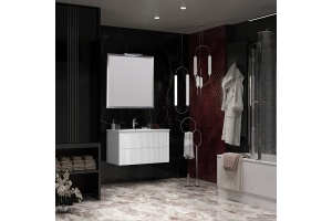 Комплект мебели подвесной Opadiris Рубинно 90 белый