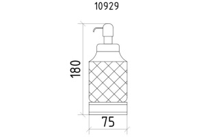 Дозатор для жидкого мыла настольный Boheme Royal Cristal бронза с кристаллами Preciosa - 2