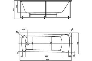 Акриловая ванна Акватек Либра new 170x70 - 3