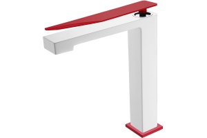 Смеситель для раковины Boheme Q белый с красным