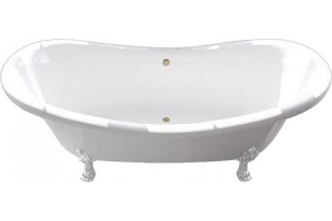 Ванна из искусственного камня Фэма Габриэлла 2 белая, ножки хром