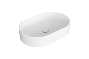 SIMAS Folio Раковина овальная накладная 60x40x13 см, без отв под смеситель,цвет белый