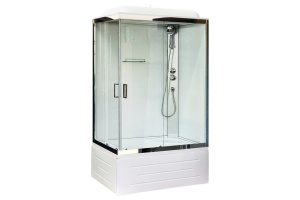 Душевая кабина Royal Bath 100x80 R стекло прозрачное задняя стенка белая