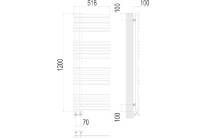 Водяной полотенцесушитель Terminus Астра П24 500х1200 Хром - 3