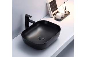 Раковина накладная CeramaLux NC 49 см черный матовый (78104-1MB) - 2