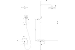 Душевая стойка Lemark Bronx LM3760BL черная - 3