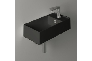 SIMAS AGILE Раковина подвесная 50х27 см, правая , с 1 отв под смеситель,цвет черный матовый