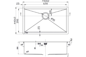 Мойка кухонная Zorg Light ZL R 740440 BRONZE - 2