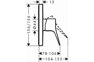 Смеситель для душа Hansgrohe Vivenis хром - 2