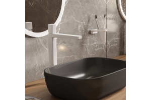 Смеситель для раковины WasserKRAFT Saale белый матовый - 2