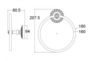 Полотенцедержатель Zorg Antic AZR 11 BR - 2