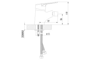 Смеситель для биде Lemark Luna хром (LM4108C) - 2
