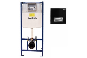 Комплект инсталляции beWash Vago с кнопкой смыва черный - хром