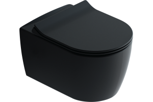 Унитаз подвесной STWORKI Ноттвиль SETK3104-2616 безободковый, с микролифтом, черный