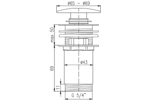 Донный клапан для раковины Rav Slezak бронза - 2