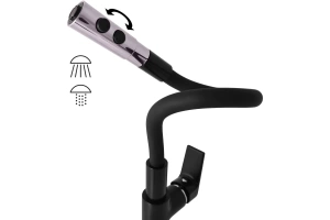 Смеситель для кухни Rav Slezak Colorado с гибким изливом черный матовый - хром - 3