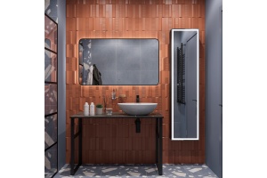 Консоль DIWO Элиста 120 чёрный мрамор, с раковиной Moduo 55 Leaf - 2