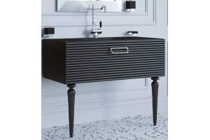 Тумба под раковину Armadi Art Vallessi Avangarde Linea 100 черный - хром