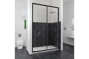 Душевая дверь в нишу RGW Classic CL-14-B 100 см, профиль матовый черный