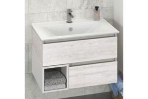 Мебель для ванной Comforty Турин 75 дуб белый - 3