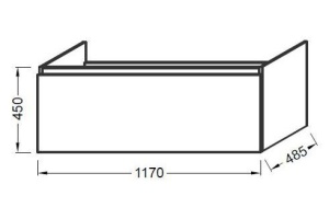 Тумба под раковину Jacob Delafon  117 см (EB887-N14) - 2