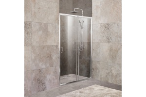 Душевая дверь в нишу BelBagno Unique BF-1-120/135-C-Cr стекло прозрачное