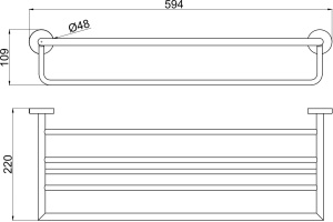 Полка Allen Brau Priority 6.31014-BN для полотенец, брашированный никель - 3