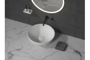 Раковина чаша Armadi Art Monaco круглая, белая матовая 35 см (879-35)