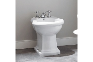 KERASAN Retro Биде напольное с 3-мя отв. под смеситель, цвет белый