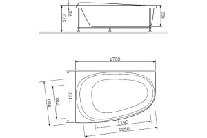Акриловая ванна Am.pm Like 170x110 см (W80A-170L110W-A) - 2