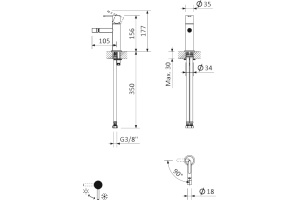 Смеситель Cezares Leaf BSM-01-W0 для биде - 2