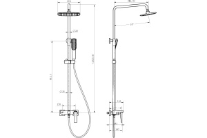 Душевая стойка Boheme Venturo 388-W - 3