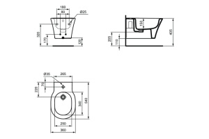 Биде подвесное Ideal Standard Connect Air белый (E233501) - 2