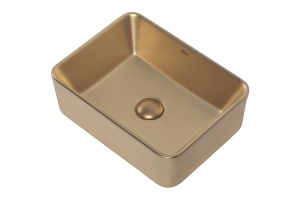 Накладная раковина Abber Rechteck 40 золото матовое - 2