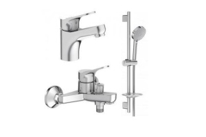 Душевой комплект Jacob Delafon Brive сет 3 в 1 два смесителя + душевой гарнитур