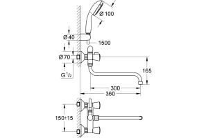 Смеситель Grohe Costa S 2679210A универсальный - 2