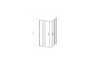 Душевой уголок Royal Bath 90х80 хром стекло матовое - 3