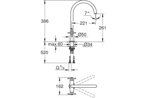 Смеситель Grohe Atrio New 30362000 для кухонной мойки - 3