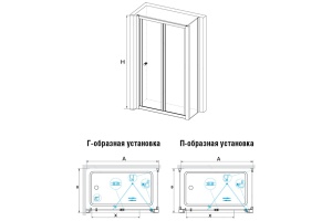 Душевой уголок RGW Classic CL-41 75х70 профиль хром стекло прозрачное - 3
